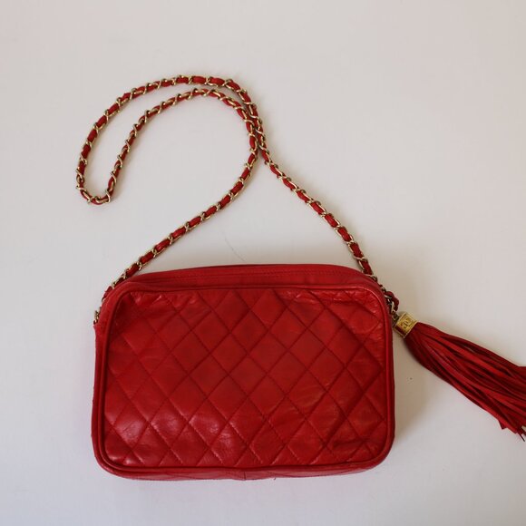 Chanel Tassel Bag Red Lambskin & Gold-Tone Metal - Picture 7 of 11